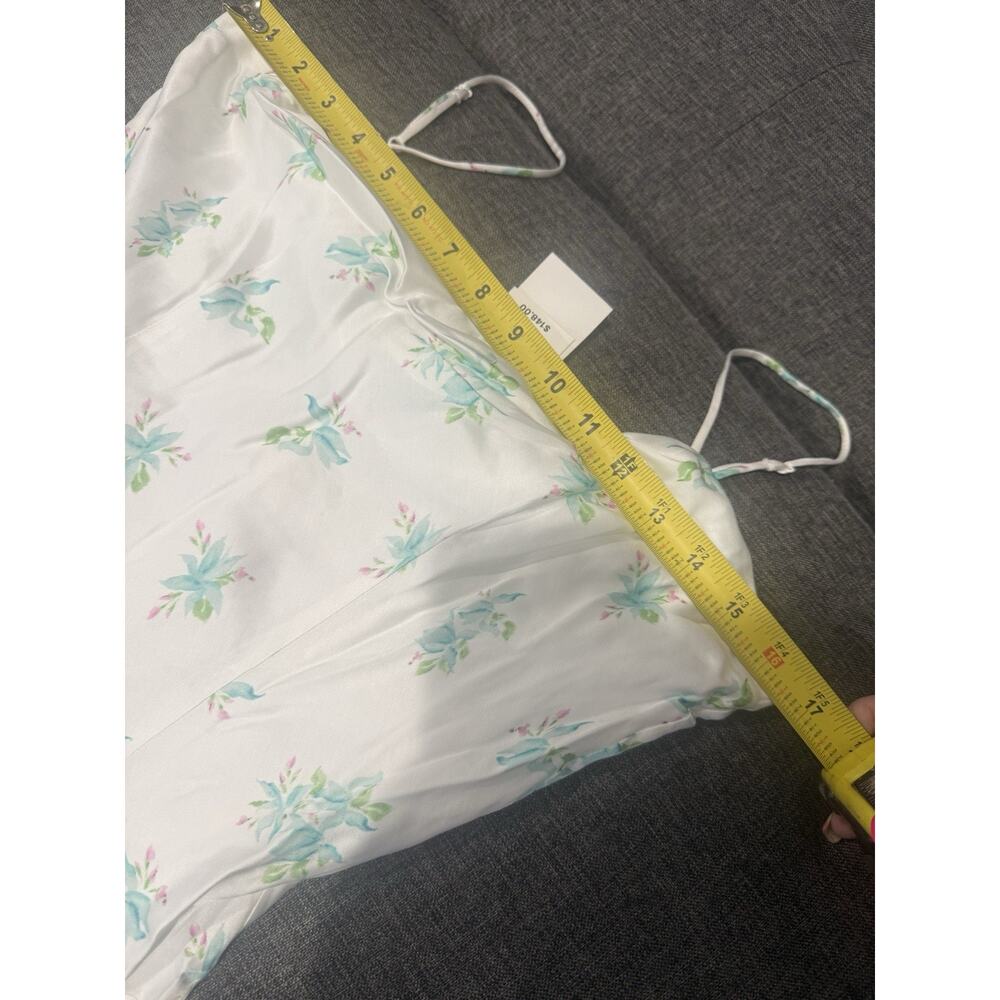 NWT French Connection Anna Fleur Floral Cowl Neck Satin Maxi Slip Dress Size 6 - Picture 12 of 13